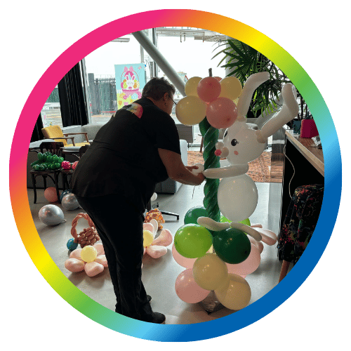 Ballondecoratie-schminkkoppies-Amsterdam-in progress