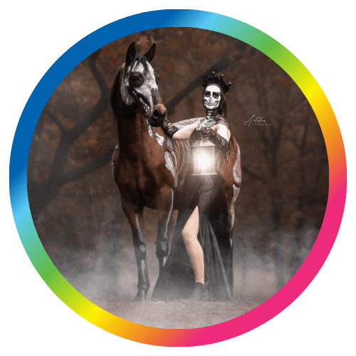 Bodypaint-paard-en-skull-Schminken-Schminkkoppies-Amsterdam