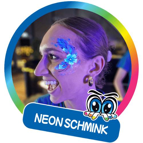 Neon-Schmink-Schminkkoppies-Amsterdam- Bodypainting Tiger Schminkkoppies Amsterdam