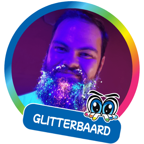 glitterbaard-schminkkoppies-Amsterdam-Neon Bodypainting Tiger Schminkkoppies Amsterdam