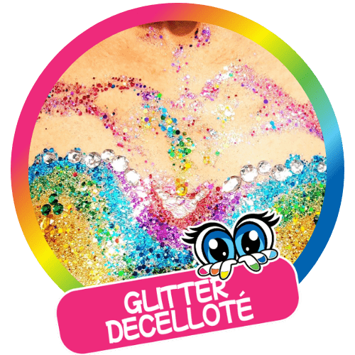 glitterdeccolete-schminkkoppies-Amsterdam-1 Bodypainting Tiger Schminkkoppies Amsterdam